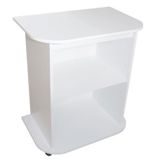 Comoda TV pe role, alba, 69 x 80 x 45 cm